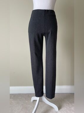 Ecru Women’s Charcoal Black Patterned Slim-Legging Elasticized Waistband Pants